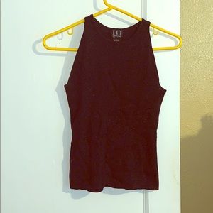 Black Sparkly Dress Sleeveless Top